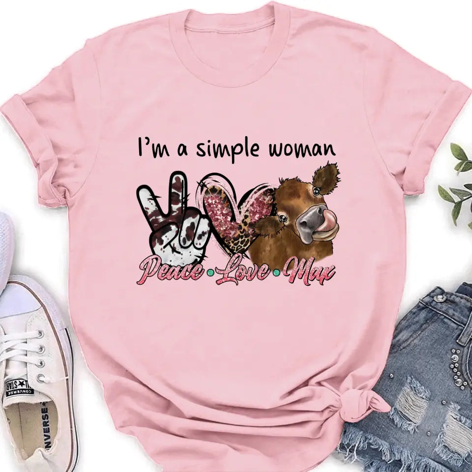 Personalized Simple Woman Shirt/Hoodie - Gift Idea For Mother's Day - I'm A Simple Woman
