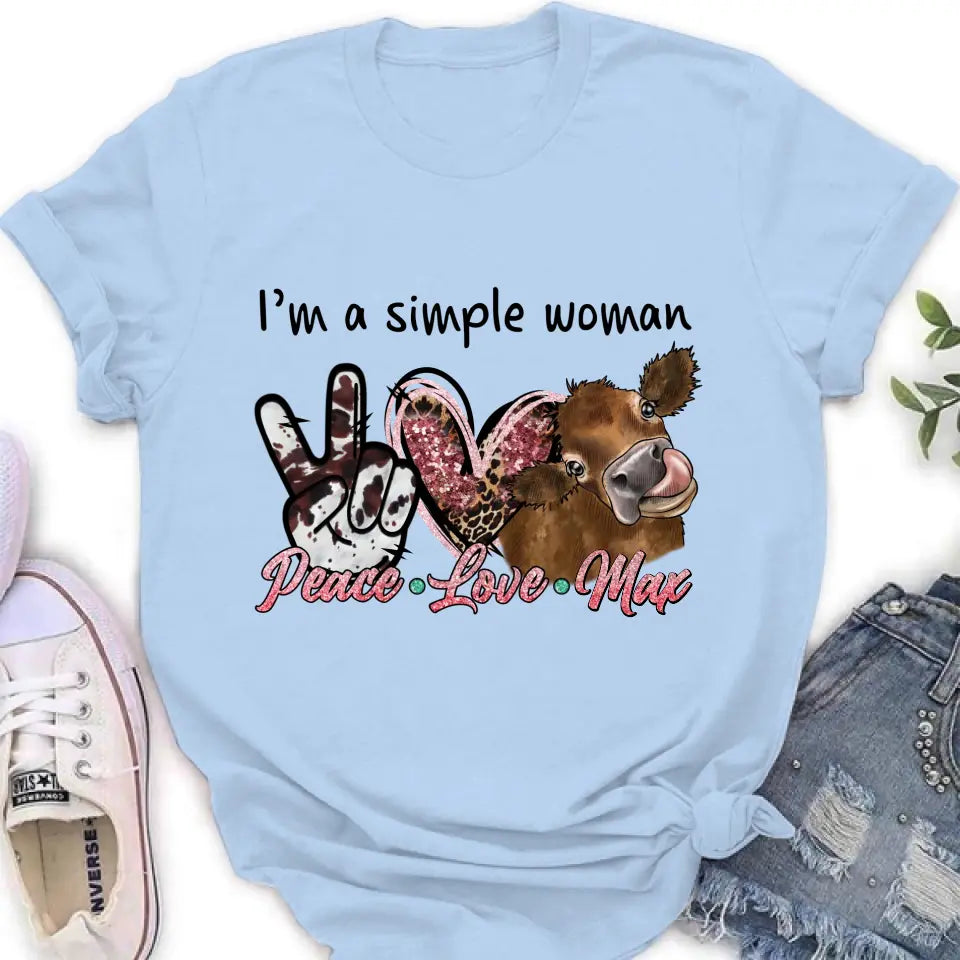 Personalized Simple Woman Shirt/Hoodie - Gift Idea For Mother's Day - I'm A Simple Woman