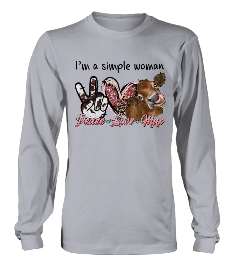 Personalized Simple Woman Shirt/Hoodie - Gift Idea For Mother's Day - I'm A Simple Woman