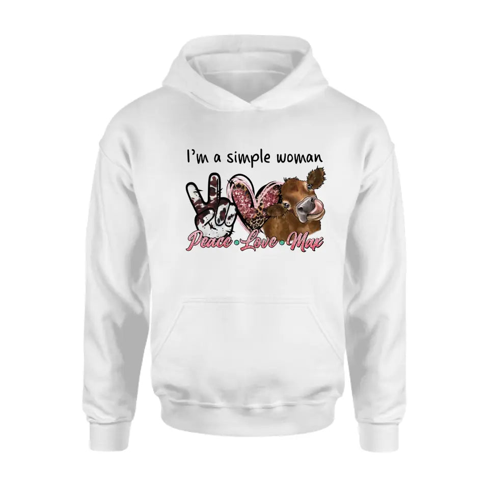 Personalized Simple Woman Shirt/Hoodie - Gift Idea For Mother's Day - I'm A Simple Woman