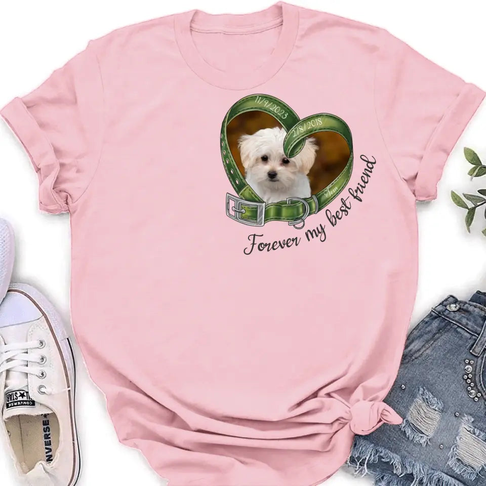 Personalized Memorial Dog Photo Shirt/Hoodie - Memorial Gift Idea For Dog Owners - Forever My Best Friend