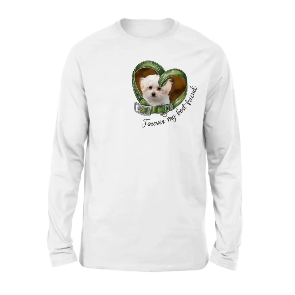 Personalized Memorial Dog Photo Shirt/Hoodie - Memorial Gift Idea For Dog Owners - Forever My Best Friend