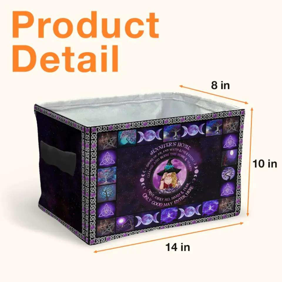 Personalized Witch Storage Box - Mother's Day Gift Idea - Smoke Of Air And Water & Fire & Earth Cleanse