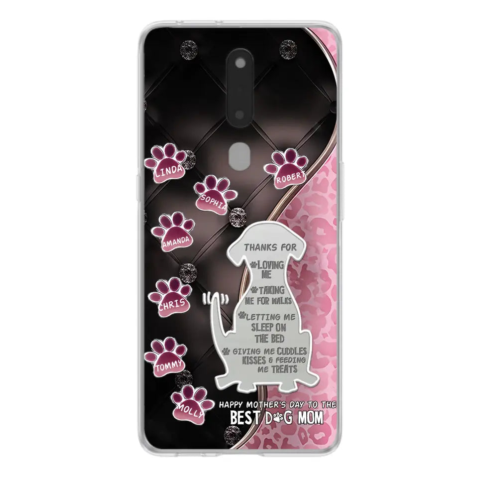 Personalized Memorial Dog Mom Phone Case - Memorial Gift Idea For Dog Lover - Up to 7 Dogs - Thanks For Loving Me - Oppo/Xiaomi/Huawei