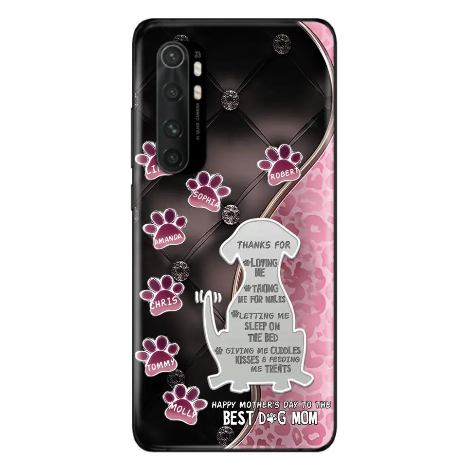 Personalized Memorial Dog Mom Phone Case - Memorial Gift Idea For Dog Lover - Up to 7 Dogs - Thanks For Loving Me - Oppo/Xiaomi/Huawei