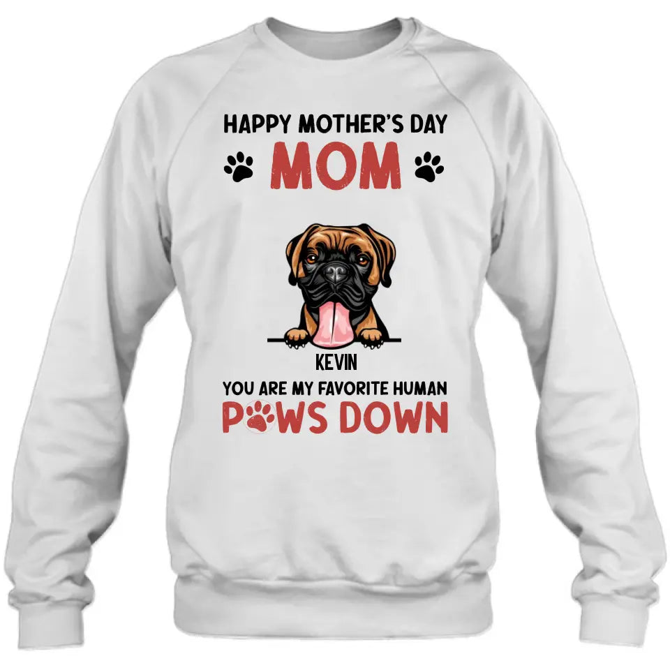Personalized Dog Mom Shirt/Hoodie - Up to 5 Dogs - Mother's Day Gift Idea for Dog Lovers - Happy Mother's Day