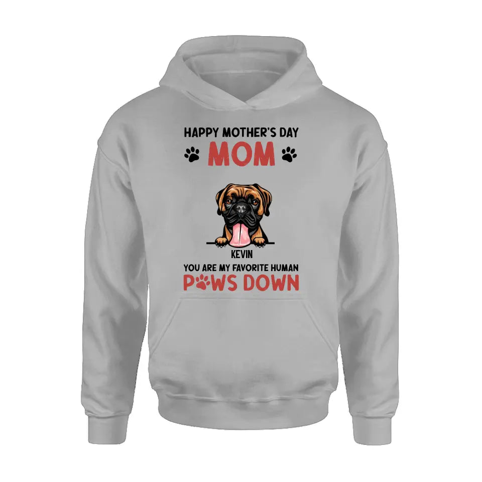 Personalized Dog Mom Shirt/Hoodie - Up to 5 Dogs - Mother's Day Gift Idea for Dog Lovers - Happy Mother's Day