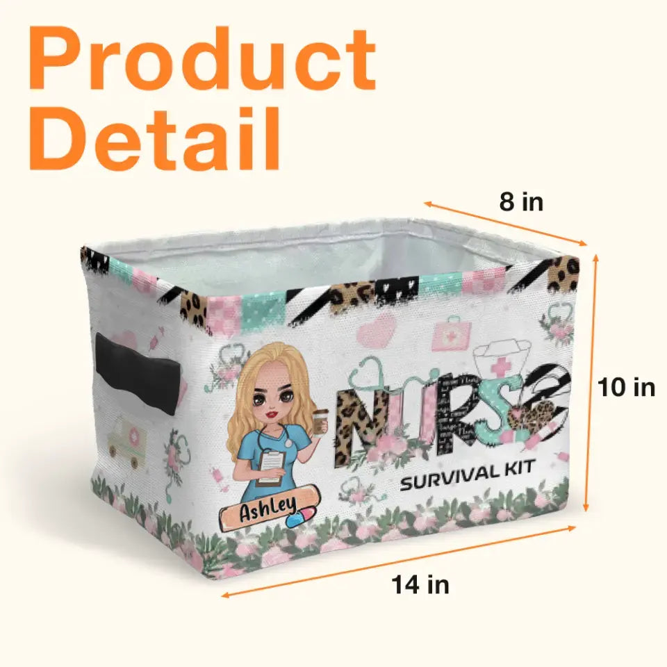 Personalized Nurse Storage Box - Gift Idea For Nurse/Mother's Day - Nurse Survival Kit