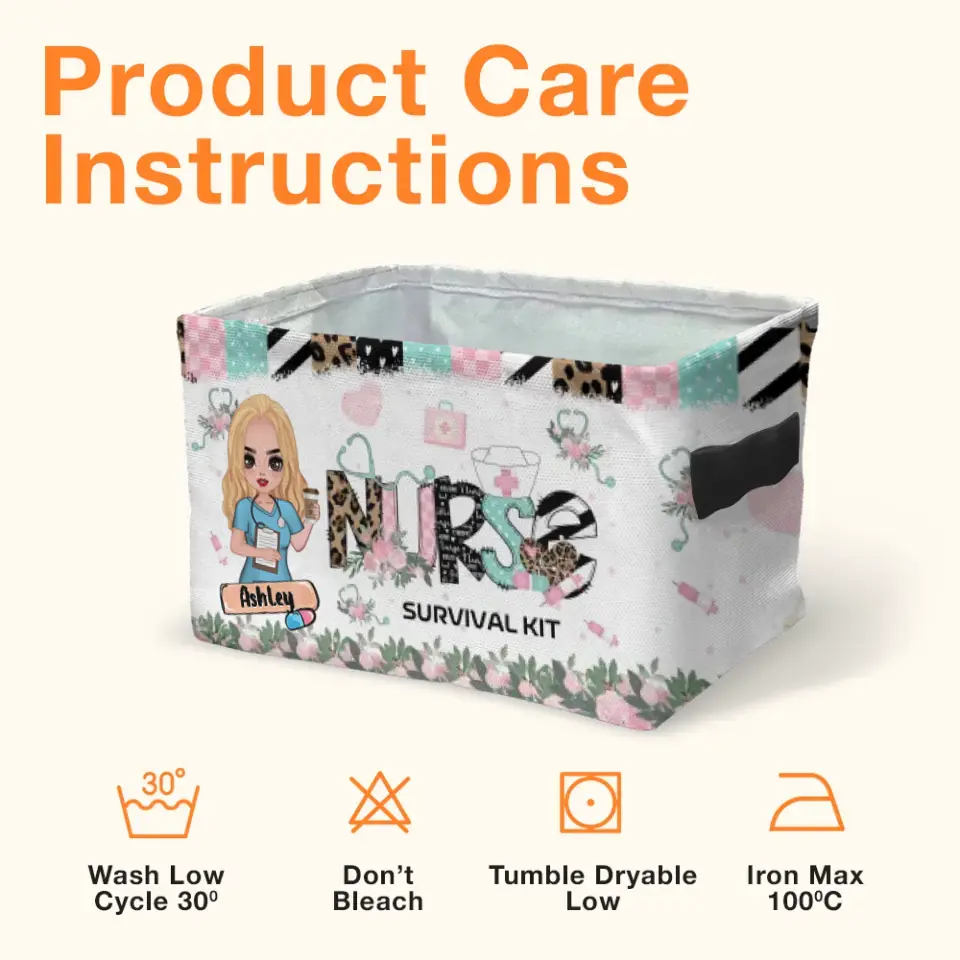 Personalized Nurse Storage Box - Gift Idea For Nurse/Mother's Day - Nurse Survival Kit