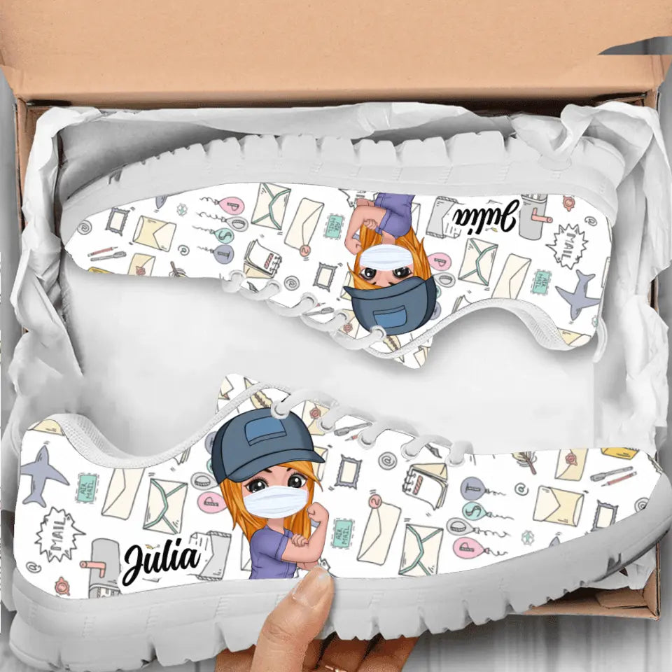 Custom Personalized Postman Sneakers - Gift Idea For Postman