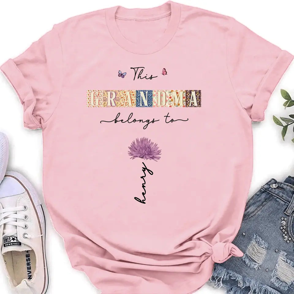 Personalized Grandma Shirt/Hoodie - Up to 12 Kids - Mother's Day Gift Idea for Grandma - This Grandma Belongs To