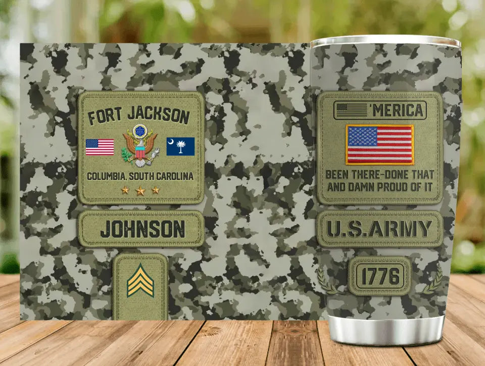 Personalized Veteran Tumbler - Gift For Veteran/Birthday/Father's Day - U.S.Veteran