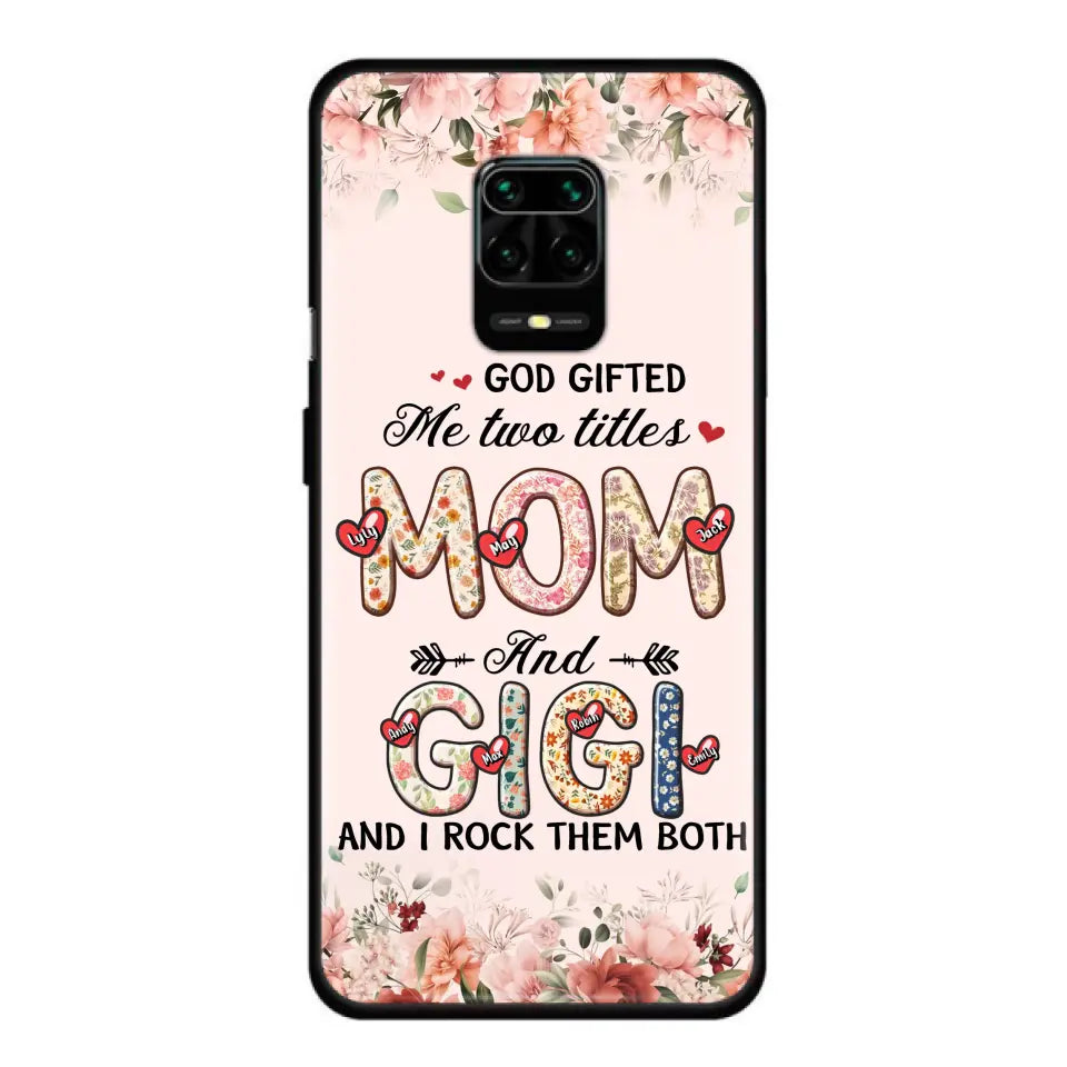 Personalized Grandma Phone Case - Up to 7 Kids & 7 Grandkids - Mother's Day Gift Idea for Grandma/Mom - God Gifted Me Two Titles - Xiaomi/Oppo/Huawei