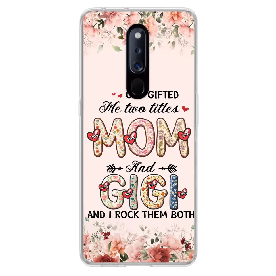 Personalized Grandma Phone Case - Up to 7 Kids & 7 Grandkids - Mother's Day Gift Idea for Grandma/Mom - God Gifted Me Two Titles - Xiaomi/Oppo/Huawei