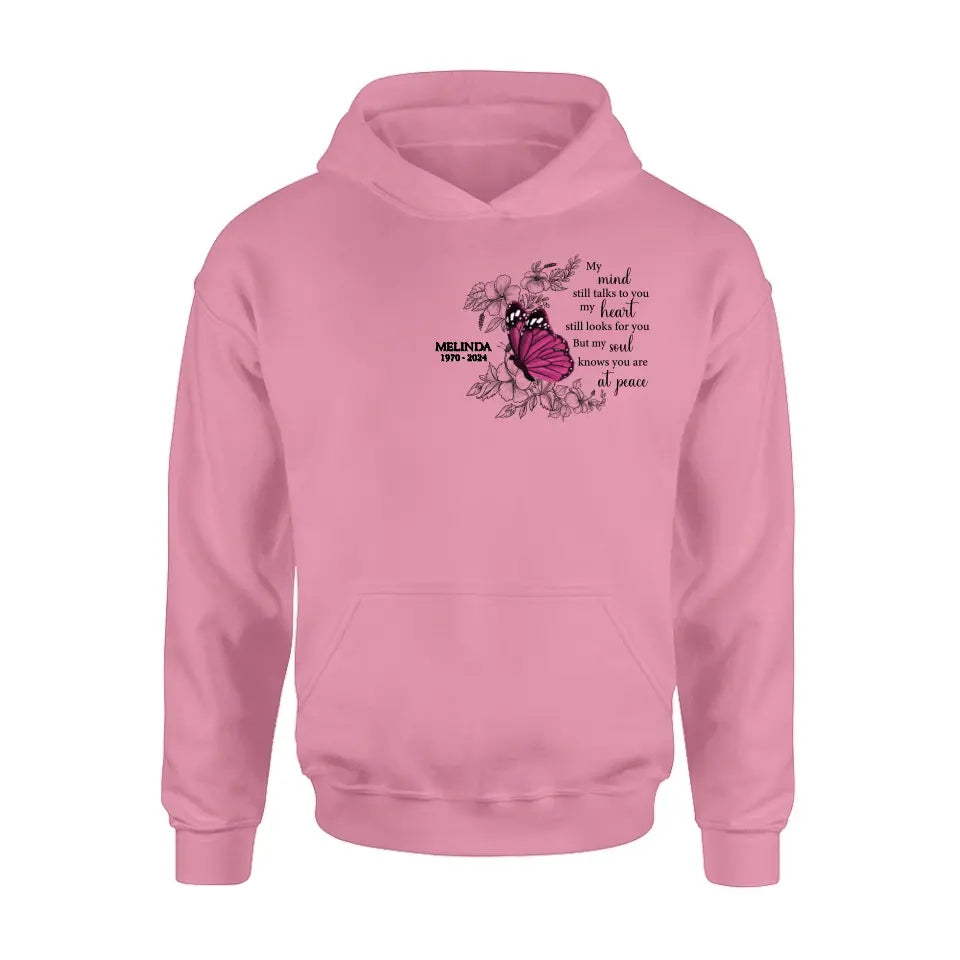 Personalized Butterfly Memorial T-shirt - Bereavement Gift For Loss of Family Members