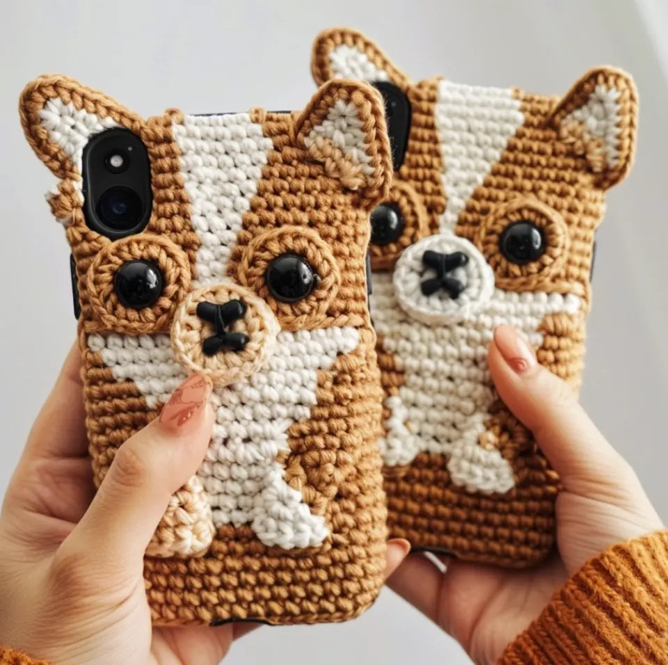 Personalized Dog Crochet Phone Case - Father's Day/Mother's Day Gift Idea for Dog Lovers - Case for iPhone/Samsung