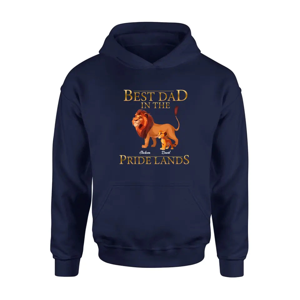 Personalized Lion Shirt/Hoodie - Up to 7 Children - Father's Day Gift Idea - Best Dad In The Pride Lands