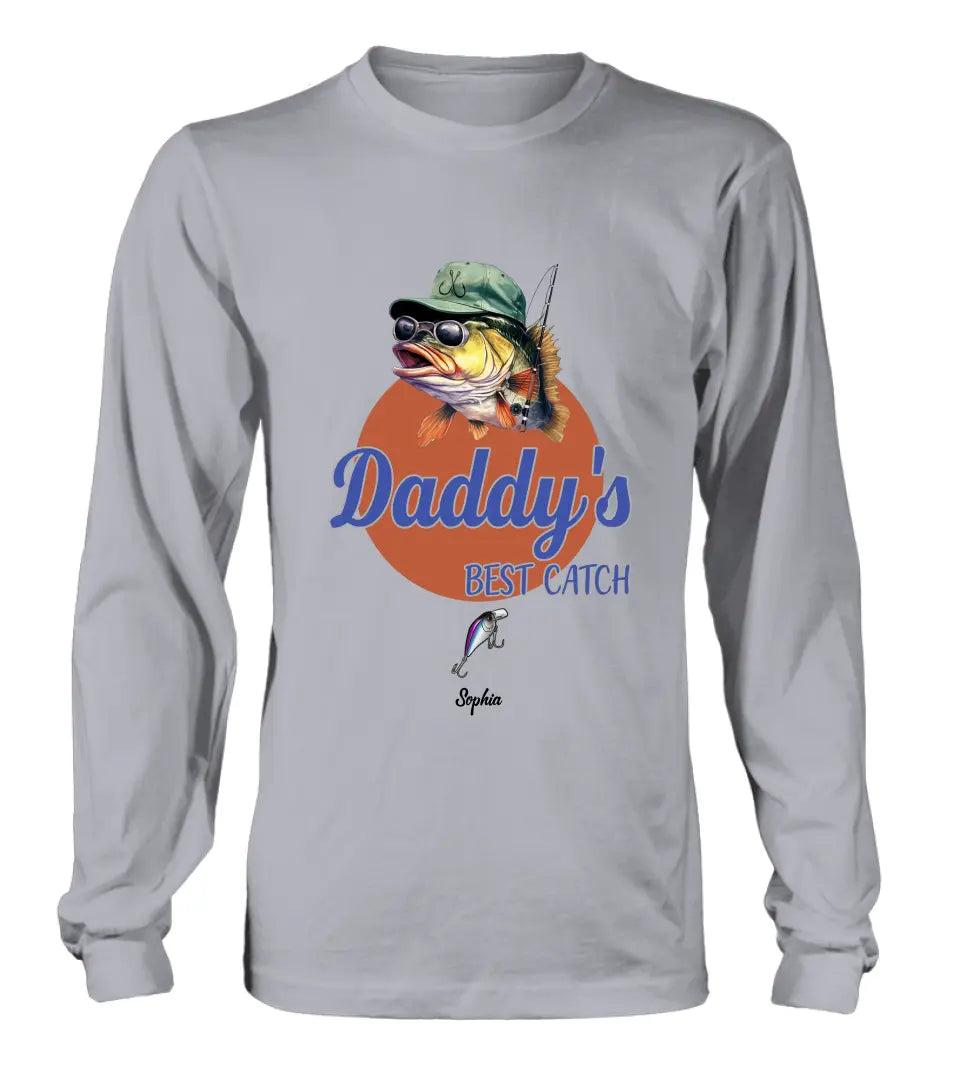 Personalized Fishing Shirt/Hoodie - Up to 6 Fishing Lures - Father's Day Gift Idea for Fishing Lovers - Daddy's Best Catch