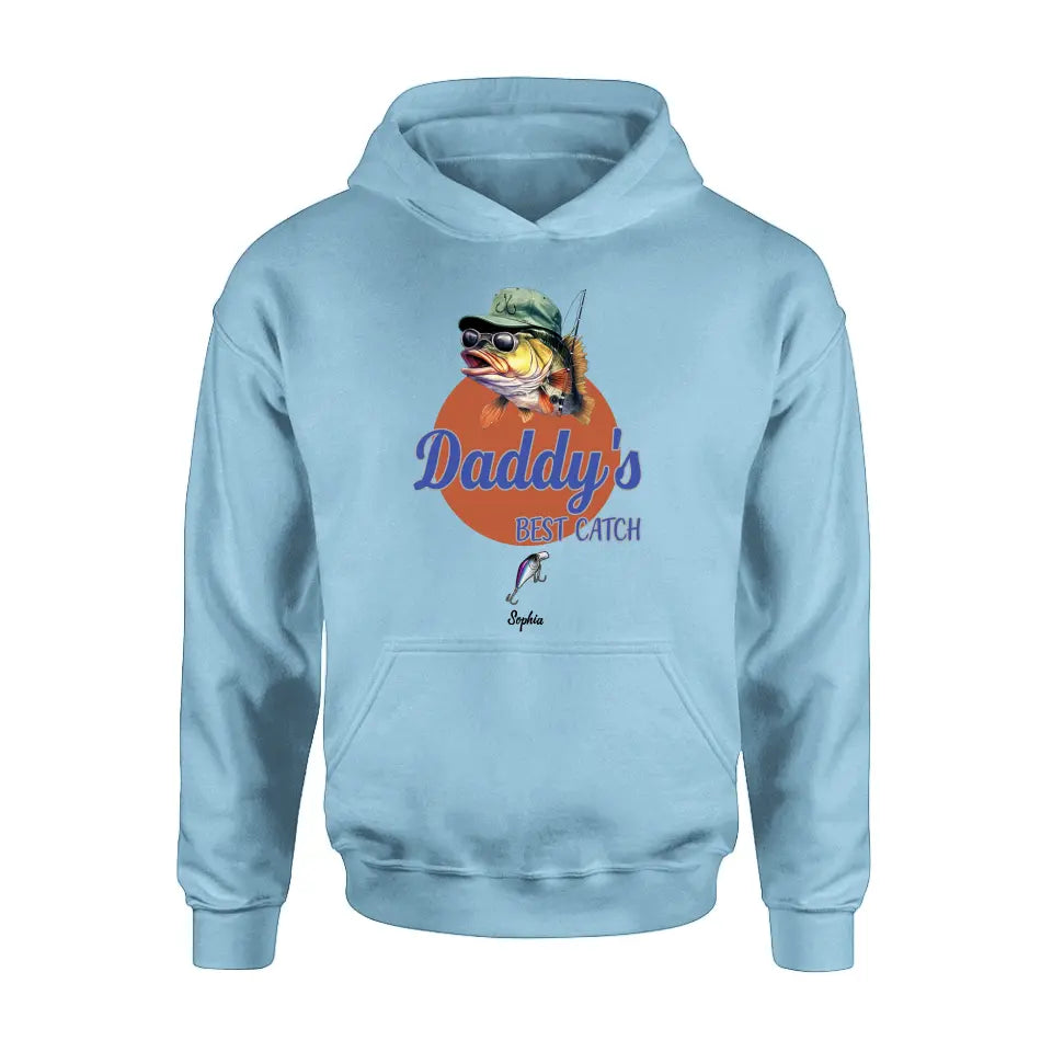 Personalized Fishing Shirt/Hoodie - Up to 6 Fishing Lures - Father's Day Gift Idea for Fishing Lovers - Daddy's Best Catch