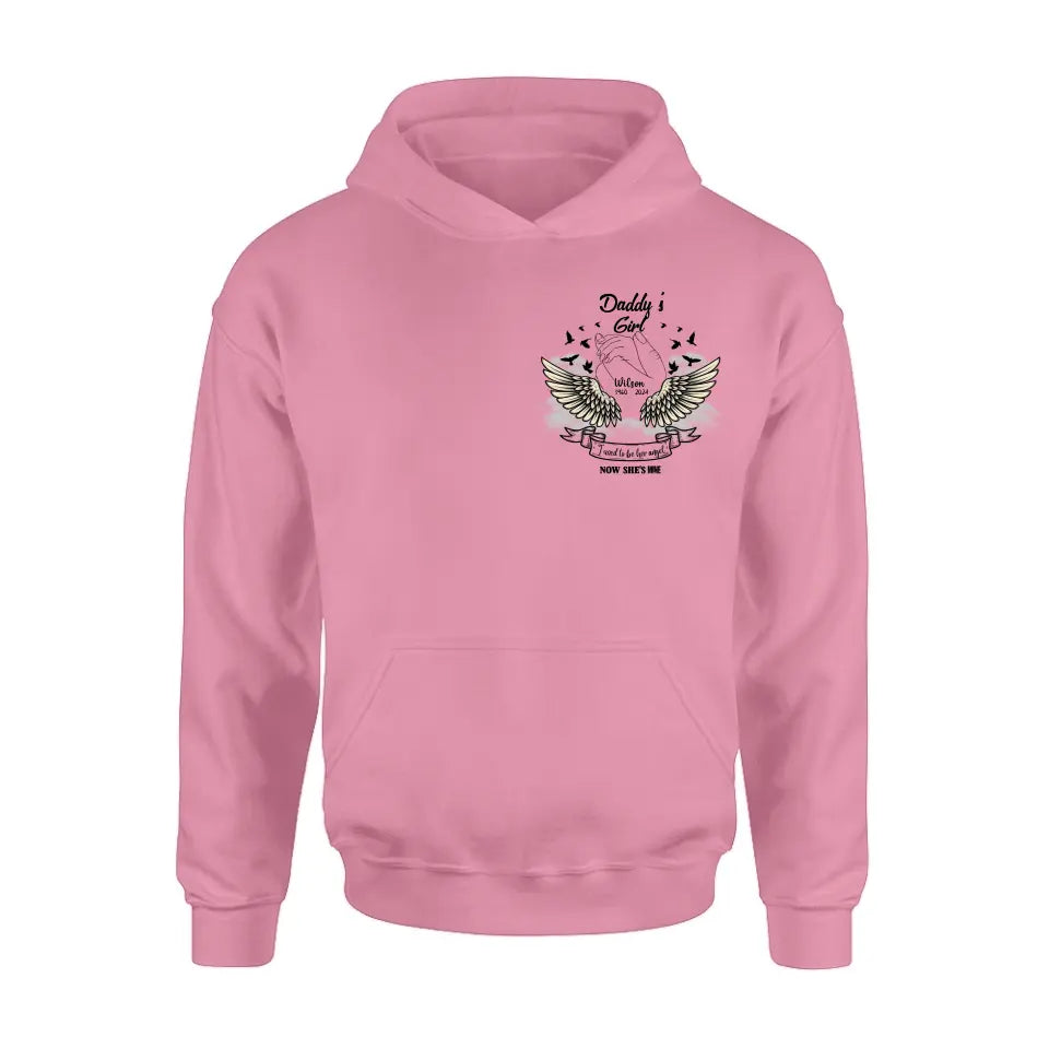 Personalized Memorial Angel Shirt/Hoodie - Memorial Gift Idea for Mother's Day/Father's Day - Grandma's Girl I Used To Be Her Angel Now She's Mine