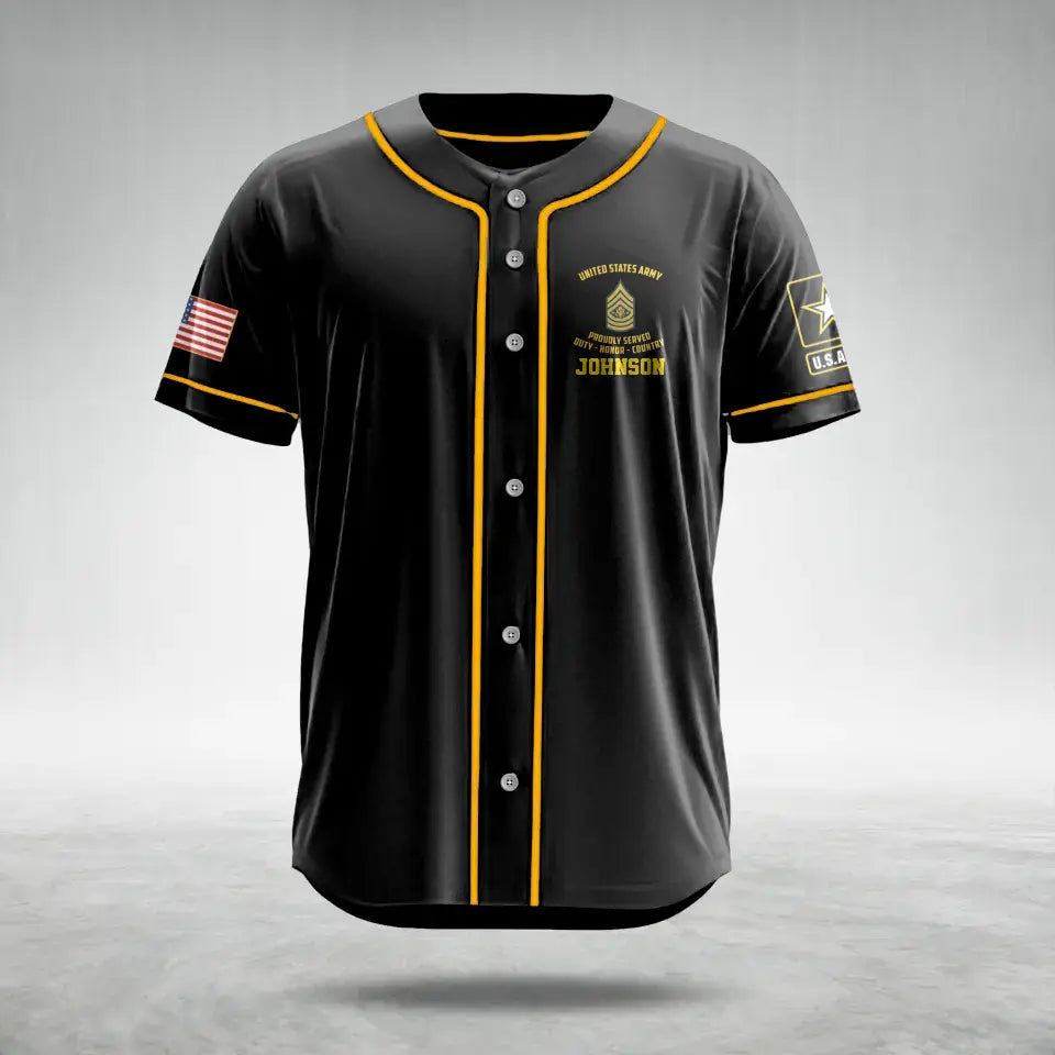 Personalized Veteran Baseball Jersey - Gift Idea For Veteran/Father's Day/Birthday - American By Birth
