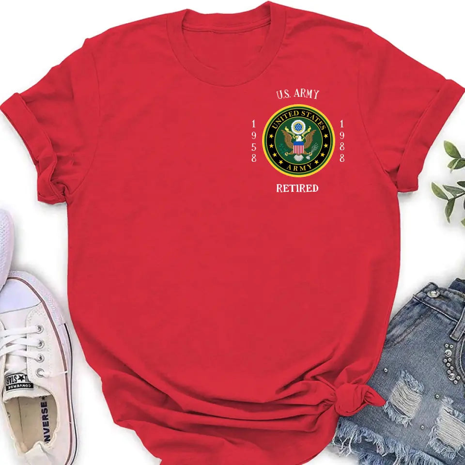 Personalized Retired Veteran Shirt/Hoodie - Father's Day Gift Idea for Veteran