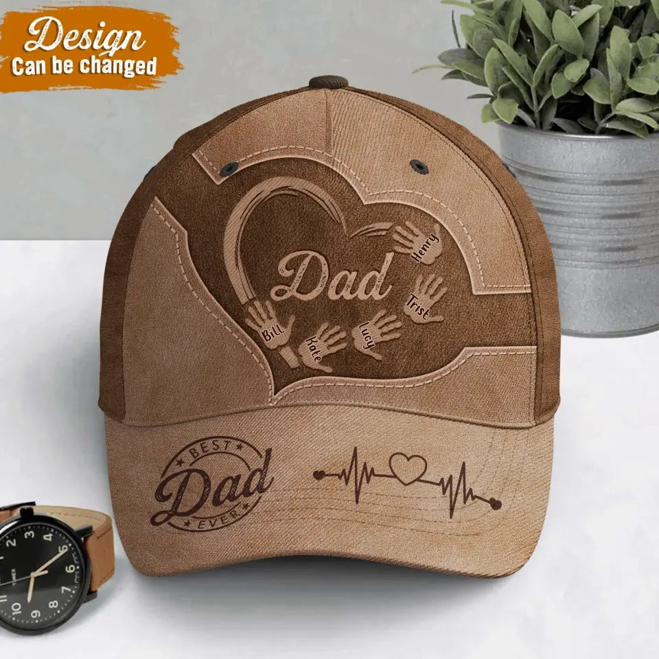 Personalized Father's Day Baseball Cap - Gift Idea For Dad with up to 10 Kids - Best Dad Ever