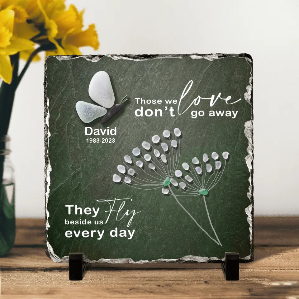 Personalized Memorial Butterfly Square Lithograph - Best Gift Idea - Always On My Mind Forever In My Heart