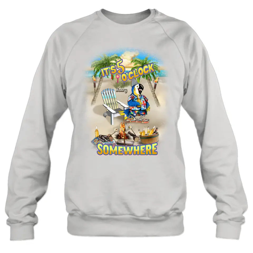 Personalized Summer Shirt/Hoodie - Up to 5 Names - Gitt Idea For Summer/Friends/Family - It's 5 O'clock Somewhere