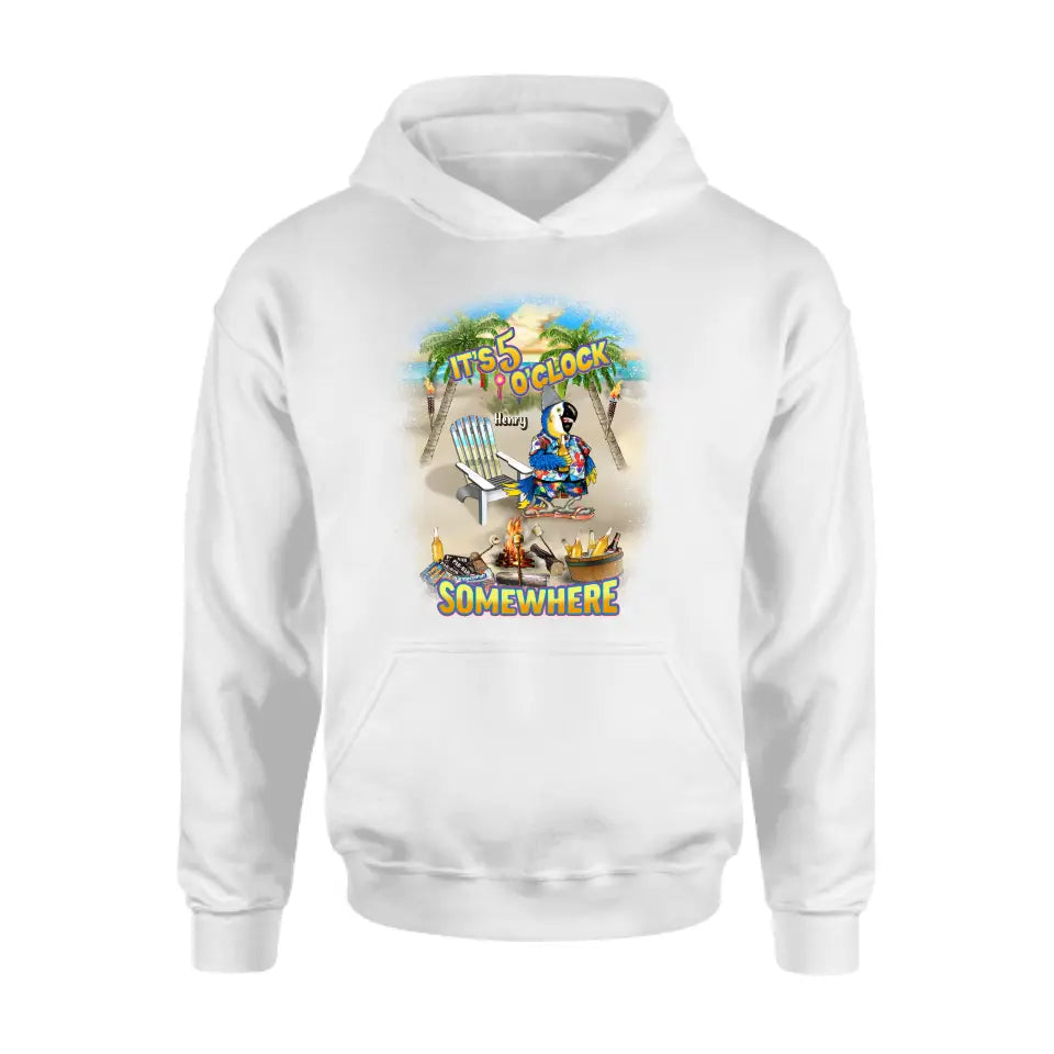 Personalized Summer Shirt/Hoodie - Up to 5 Names - Gitt Idea For Summer/Friends/Family - It's 5 O'clock Somewhere