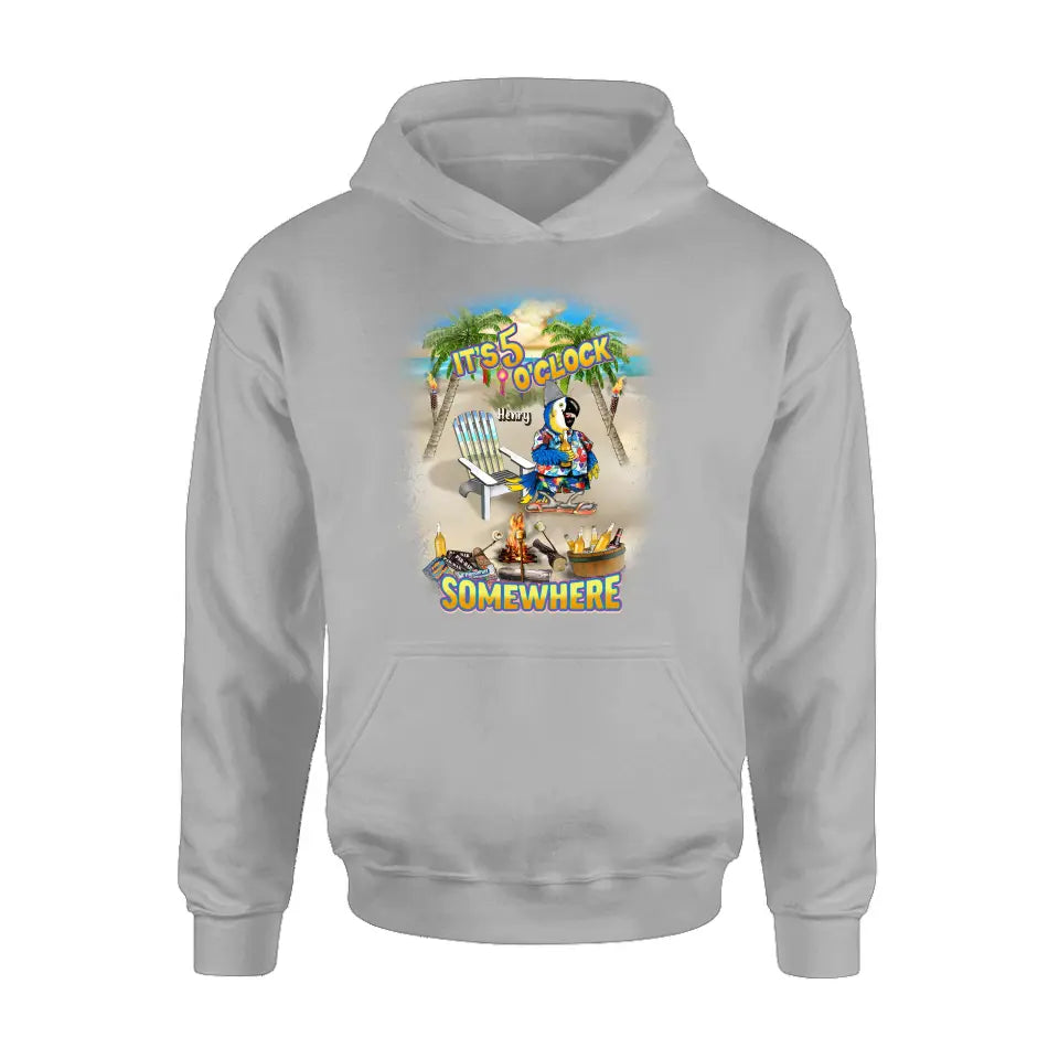 Personalized Summer Shirt/Hoodie - Up to 5 Names - Gitt Idea For Summer/Friends/Family - It's 5 O'clock Somewhere