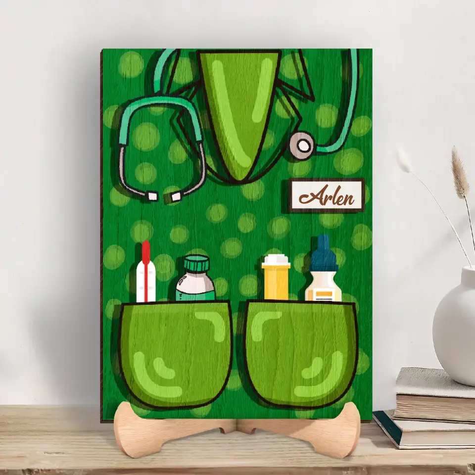 Custom Personalized Nurse Wooden Art - Gift Idea For Nurse/ Birthday
