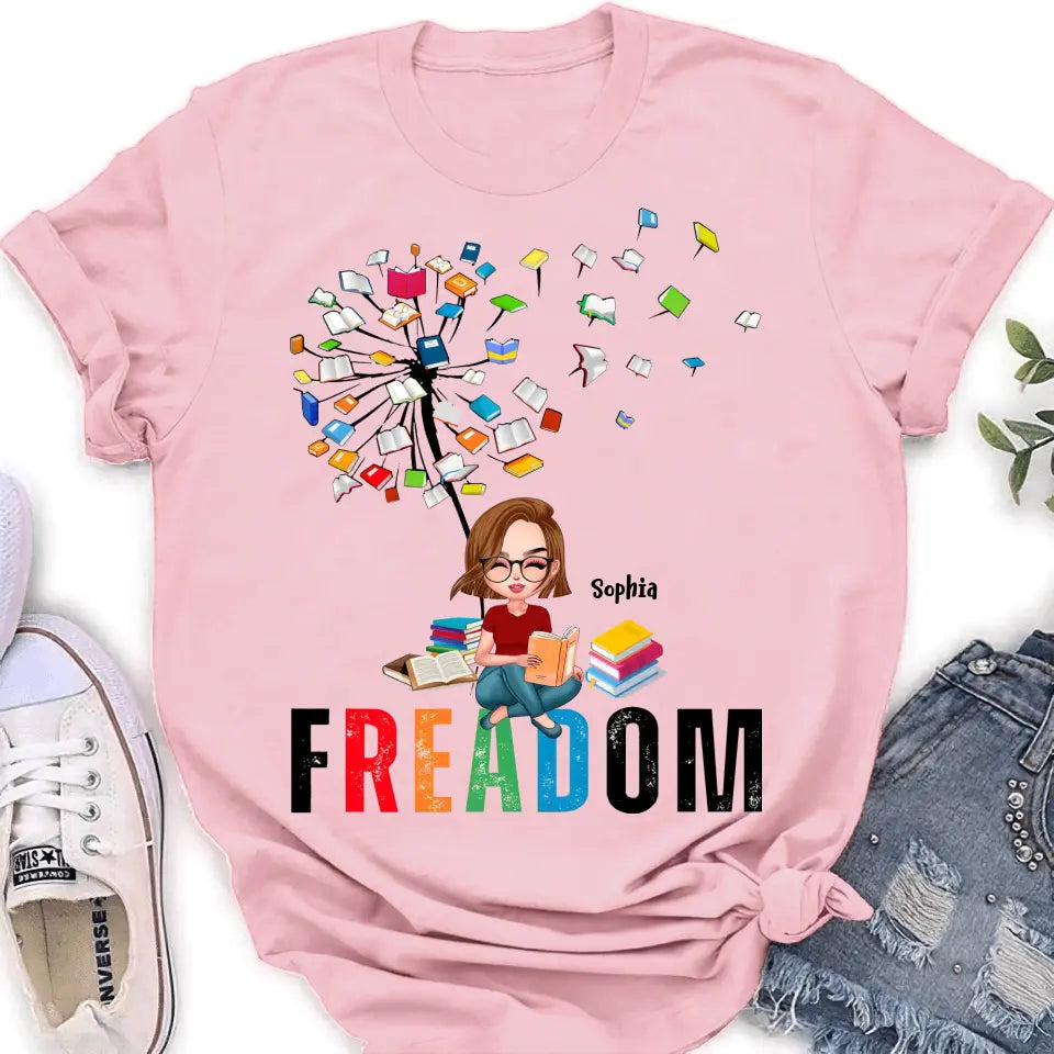 Personalized Freadom Book Lover T-Shirt/Hoodie - Gift Idea For Reading Lover