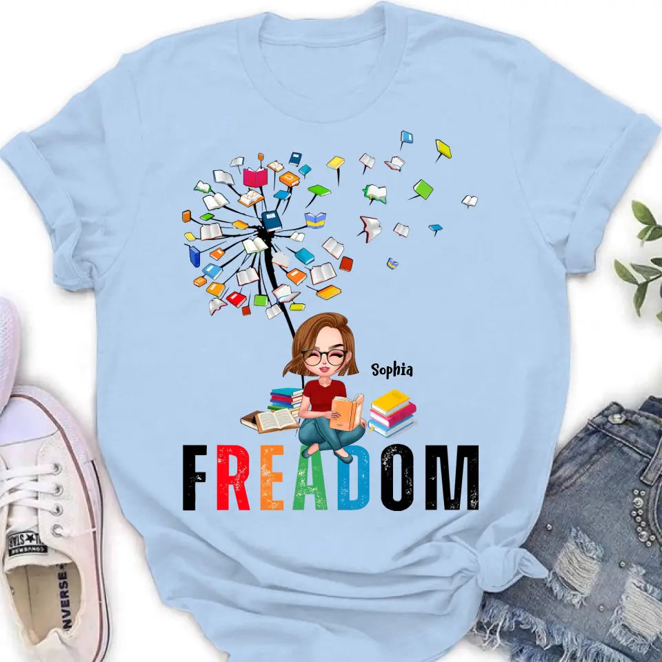 Personalized Freadom Book Lover T-Shirt/Hoodie - Gift Idea For Reading Lover