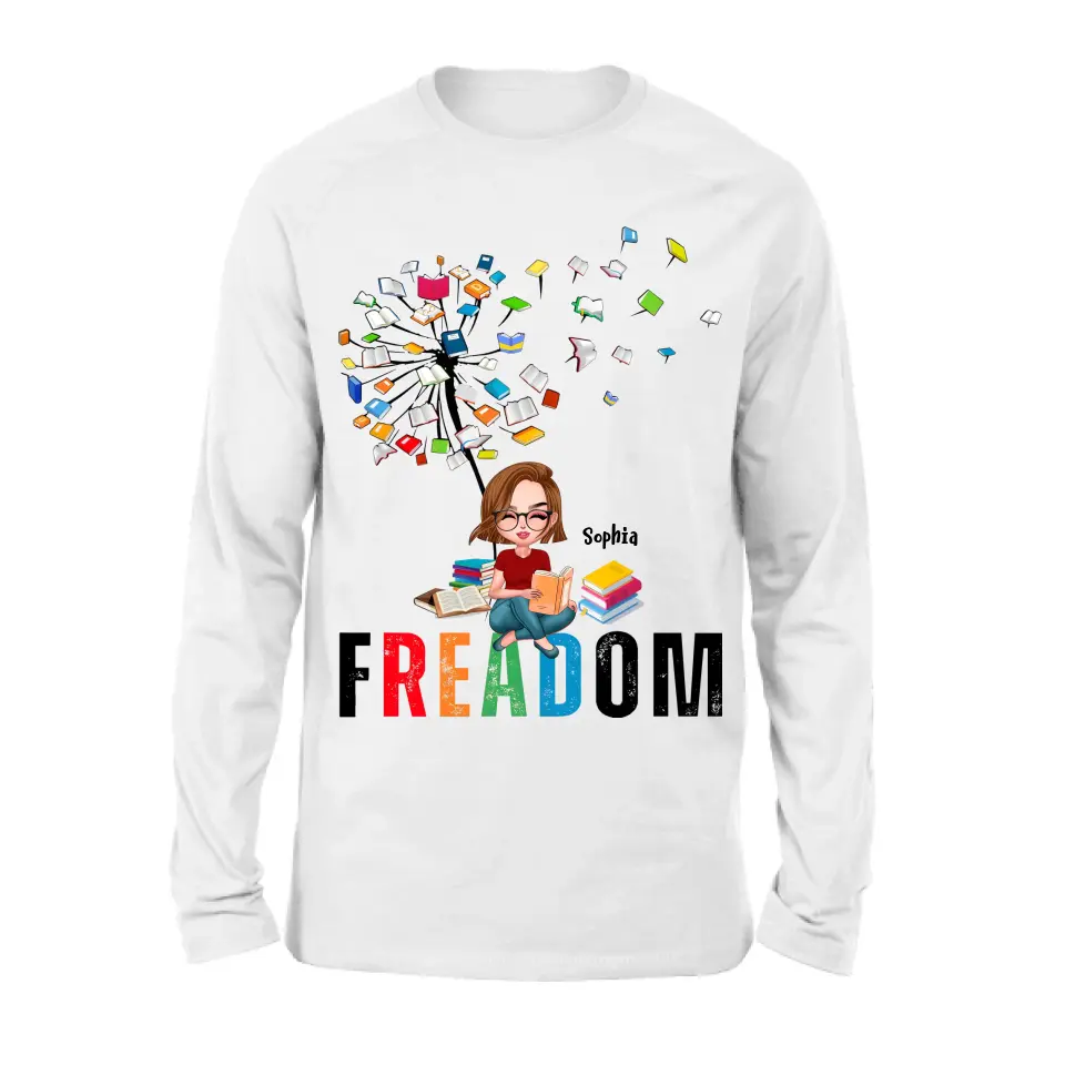 Personalized Freadom Book Lover T-Shirt/Hoodie - Gift Idea For Reading Lover