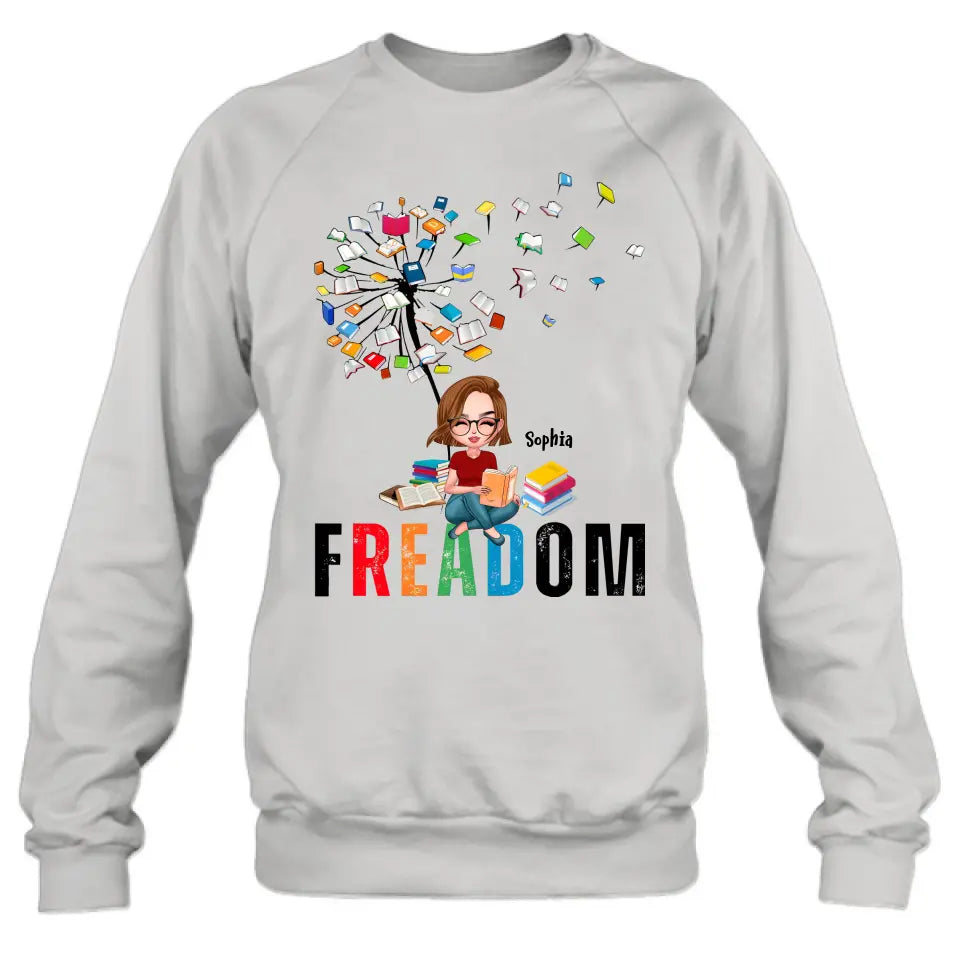 Personalized Freadom Book Lover T-Shirt/Hoodie - Gift Idea For Reading Lover