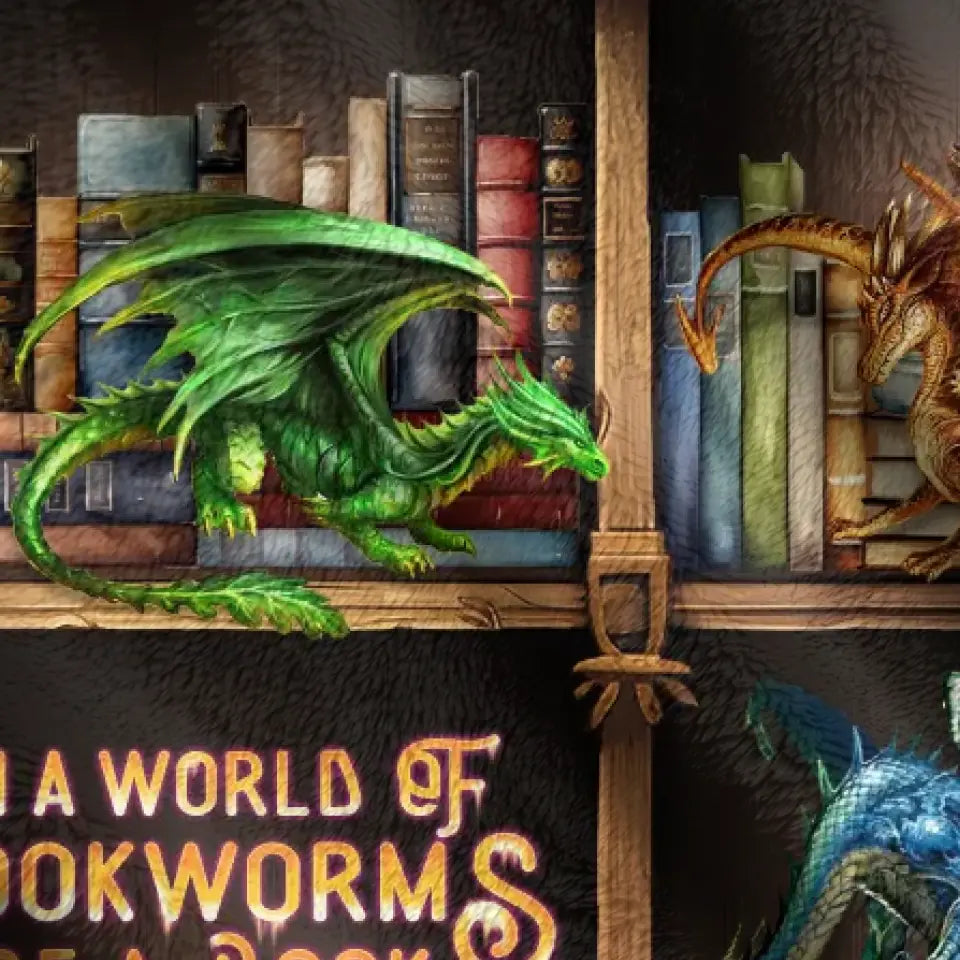 Personalized Reading Girl Quilt/Fleece Throw Blanket - Gift Idea For Book Lover - In A World Of Bookworms Be A Book Dragon