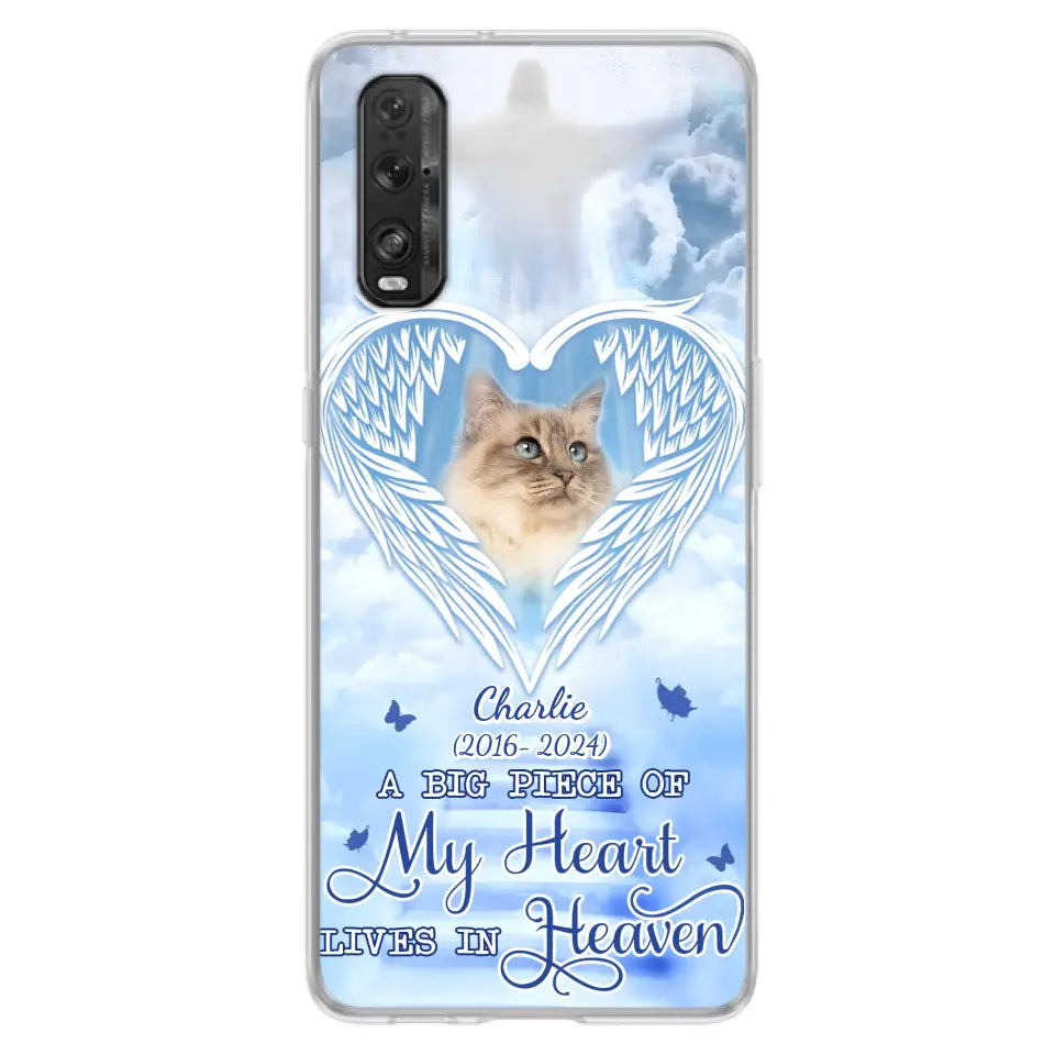 Custom Personalized Memorial Pet Phone Case - Upload Photo - Memorial Gift Idea For Pet Owner - A Big Piece Of My Heart Lives In Heaven - Case For Xiaomi/ Oppo/ Huawei