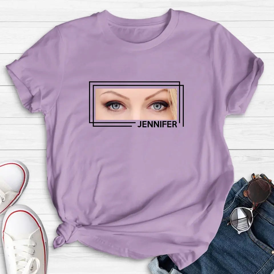 Personalized Eyes T-shirt - Upload Photo - Gift Idea For Boyfriend/Girlfriend/Husband/Wife