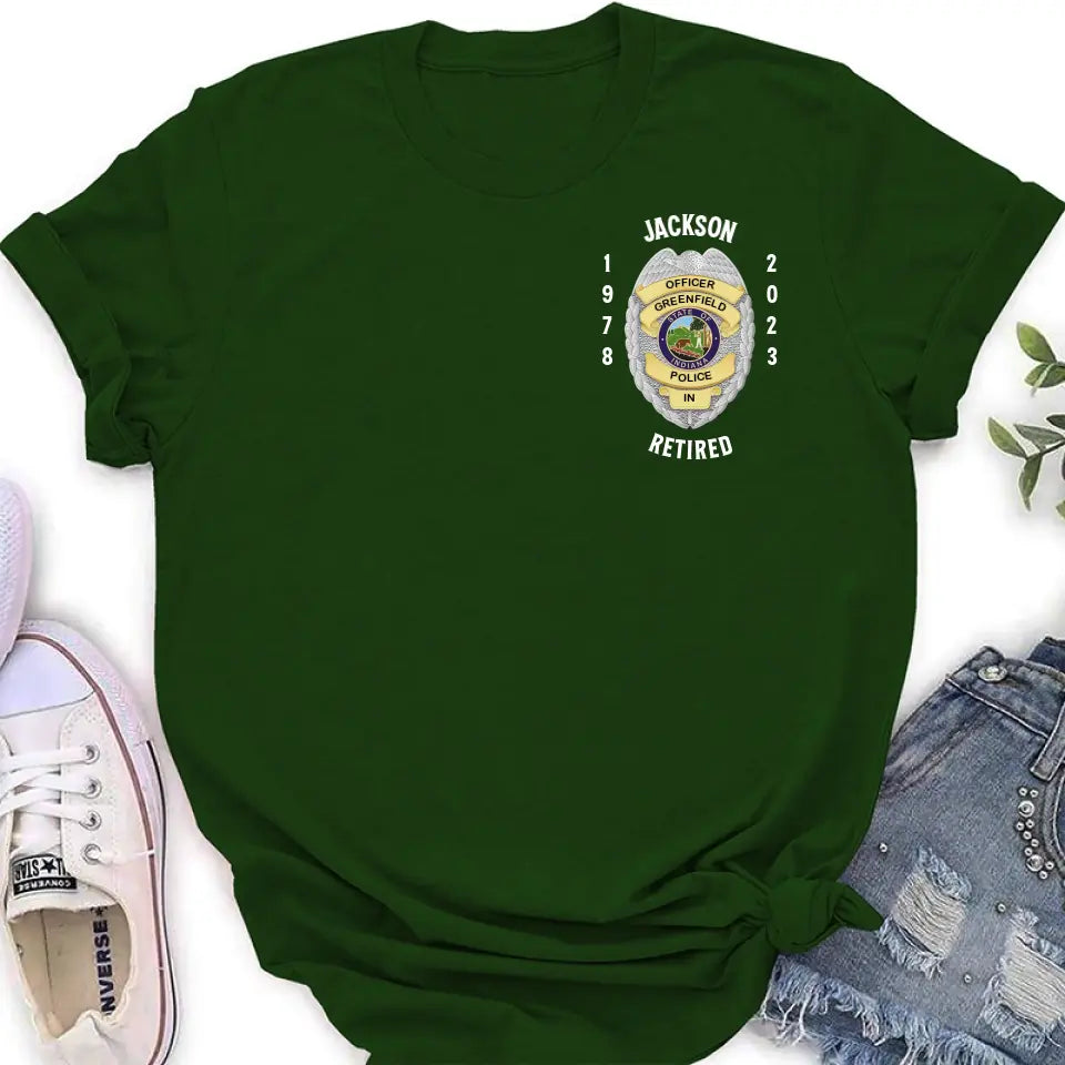 Personalized Retired Police Shirt/Hoodie - Gift Idea For Father/Husband/Police