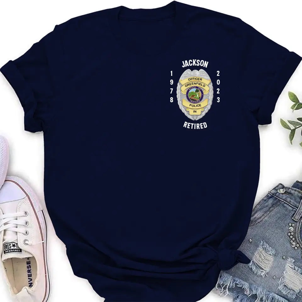 Personalized Retired Police Shirt/Hoodie - Gift Idea For Father/Husband/Police