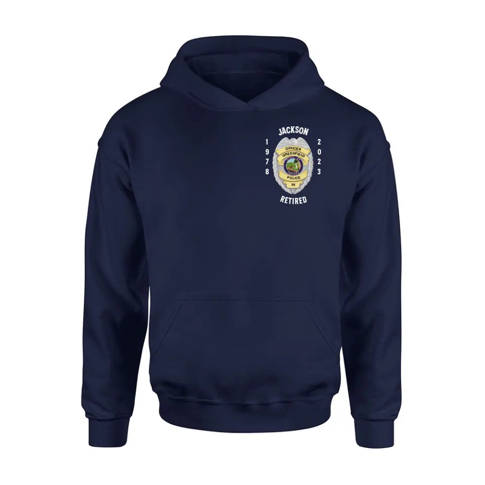 Personalized Retired Police Shirt/Hoodie - Gift Idea For Father/Husband/Police