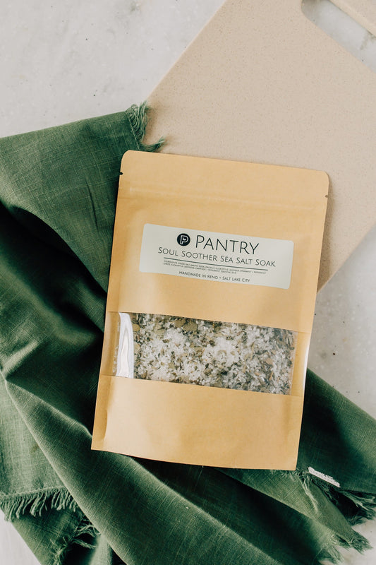 Soul Soother Sea Salt Soak - A Botanical + Herbal Epsom Salt Bath Salt