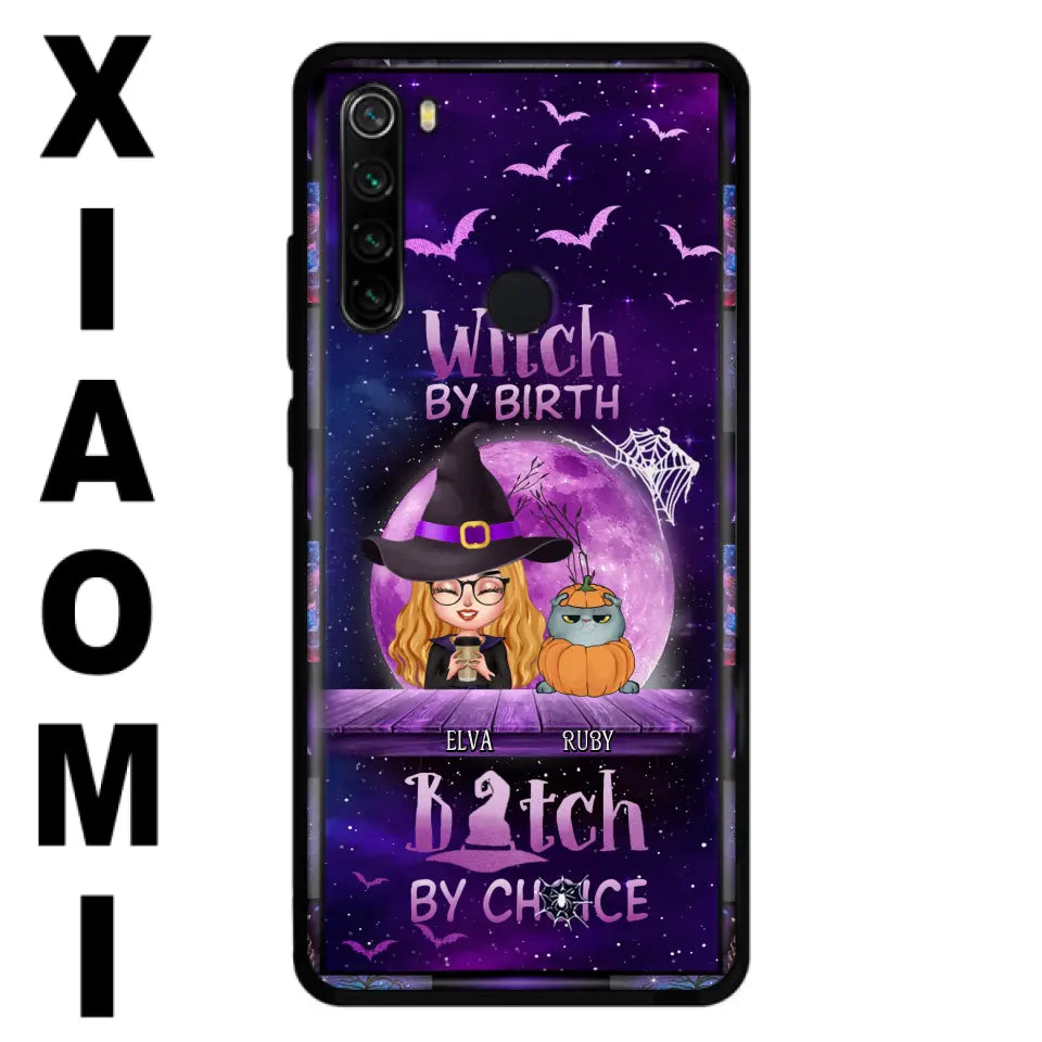 Personalized Witch Phone Case - Gift Idea For Witch/ Dog/Cat Lover - Up to 4 Pets - Witch By Birth - Case For Xiaomi/Oppo/Huawei