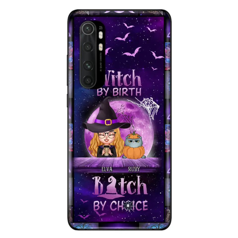 Personalized Witch Phone Case - Gift Idea For Witch/ Dog/Cat Lover - Up to 4 Pets - Witch By Birth - Case For Xiaomi/Oppo/Huawei