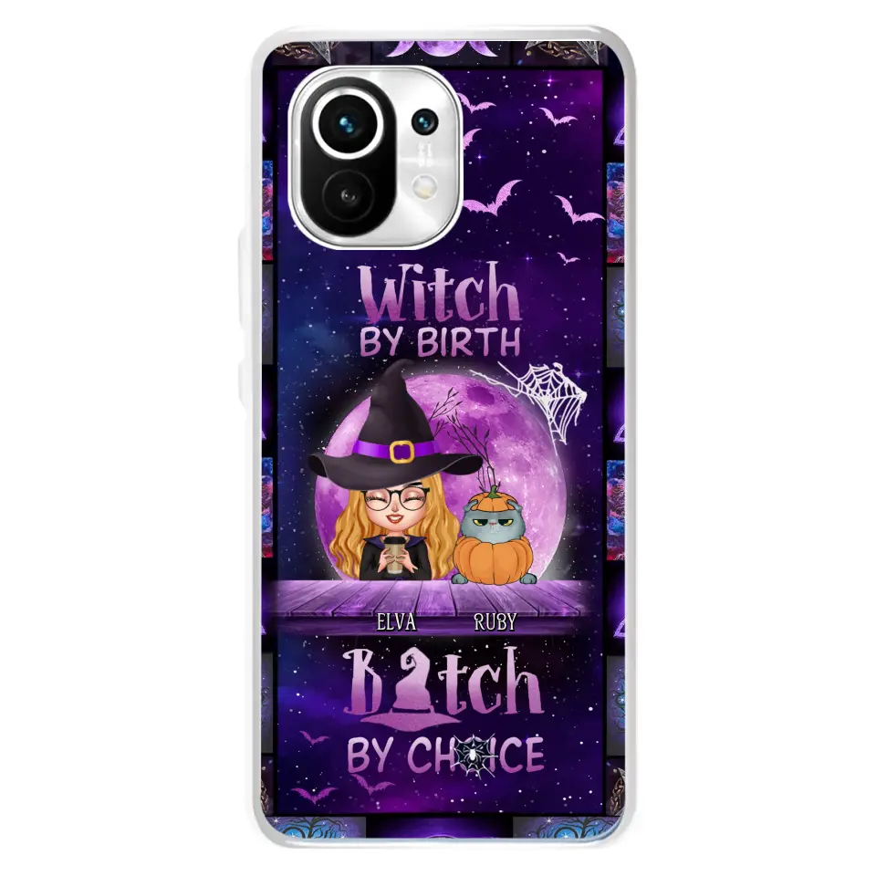 Personalized Witch Phone Case - Gift Idea For Witch/ Dog/Cat Lover - Up to 4 Pets - Witch By Birth - Case For Xiaomi/Oppo/Huawei