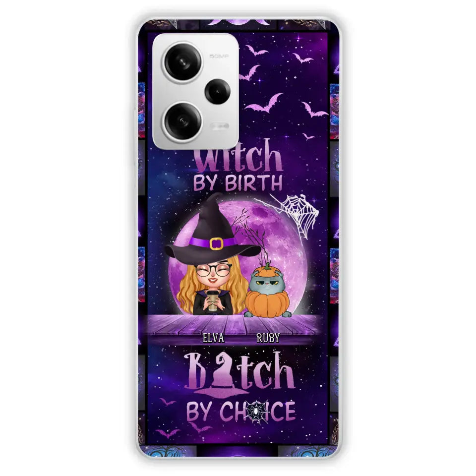 Personalized Witch Phone Case - Gift Idea For Witch/ Dog/Cat Lover - Up to 4 Pets - Witch By Birth - Case For Xiaomi/Oppo/Huawei