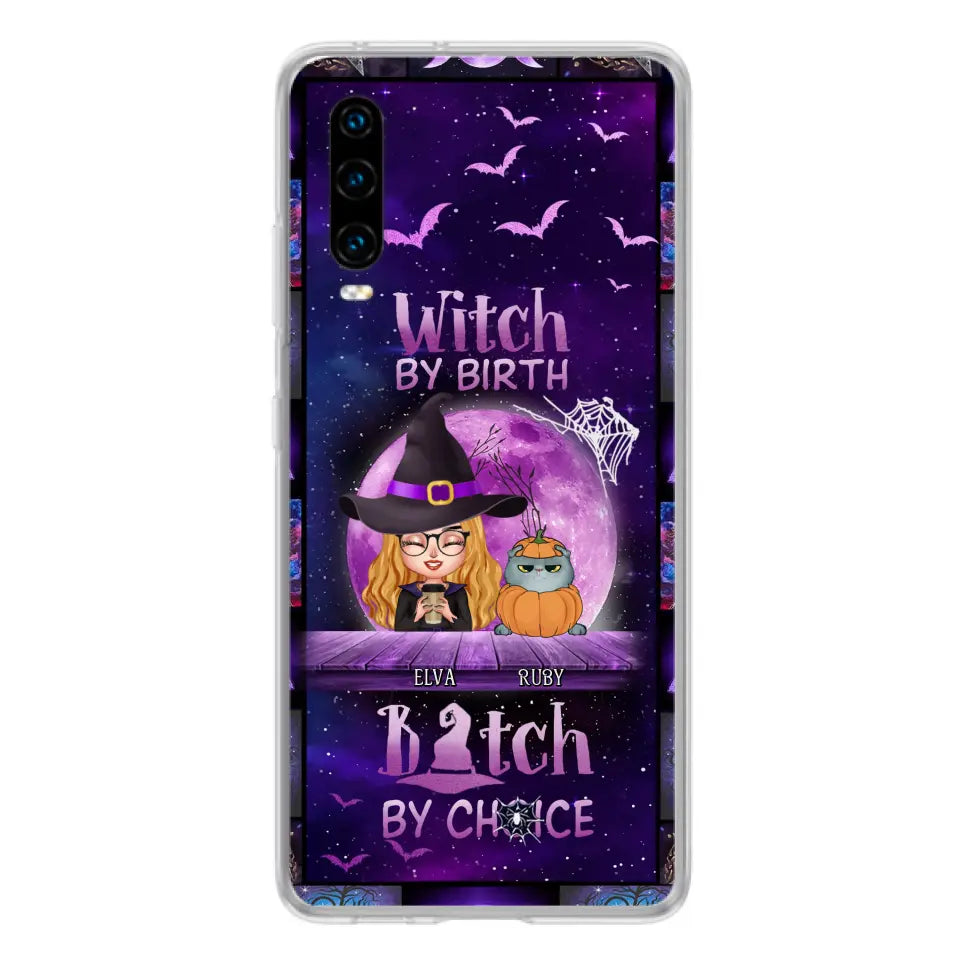 Personalized Witch Phone Case - Gift Idea For Witch/ Dog/Cat Lover - Up to 4 Pets - Witch By Birth - Case For Xiaomi/Oppo/Huawei