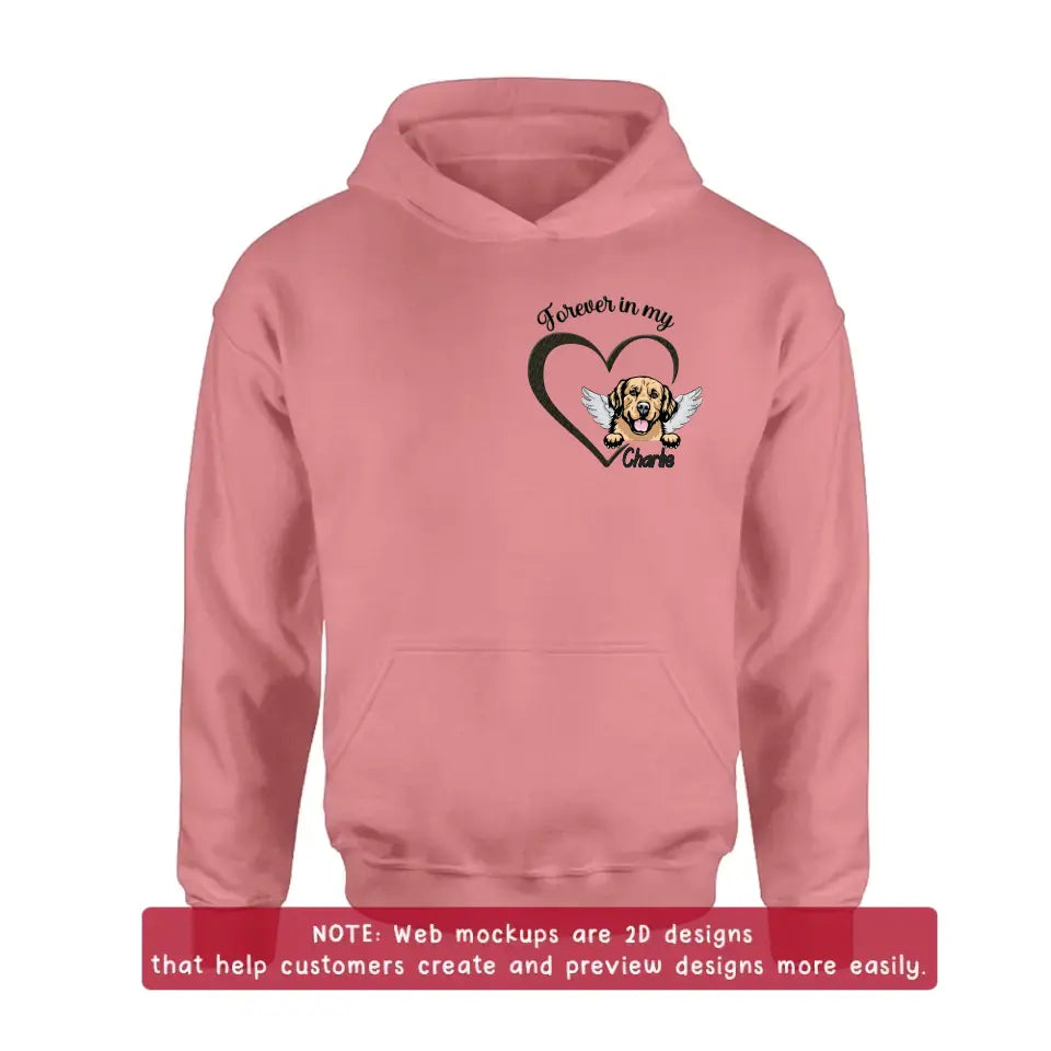 Personalized Dog Embroidered T-shirt/Sweater/Hoodie - Memorial Gift Idea For Dog Lover - Forever In My