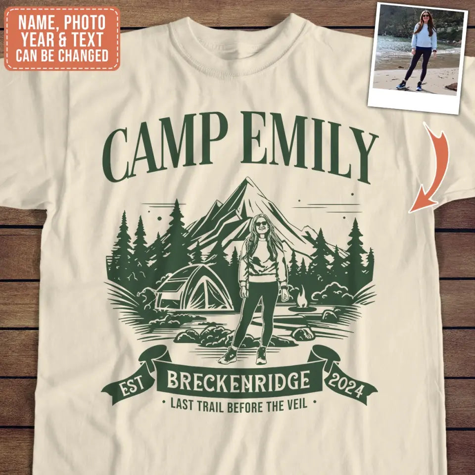 Personalized Camping Vintage T-shirt - Upload Photo - Gift Idea For Camping Lover